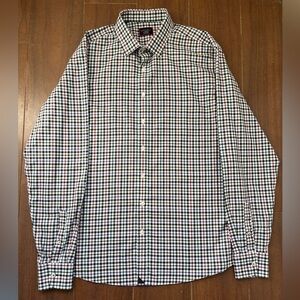 UNTUCKit XL Tall Men's Checkered Button-Down Shirt in White, Blue & Red